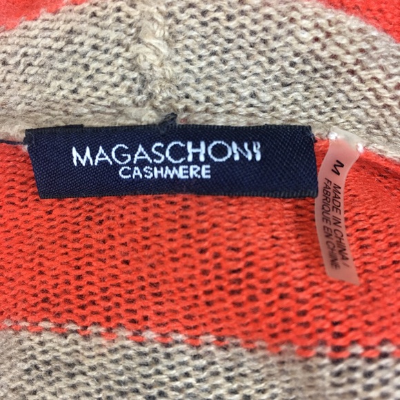 Magaschoni cashmere feather orange & tan sweater - Picture 6 of 8